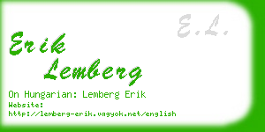 erik lemberg business card